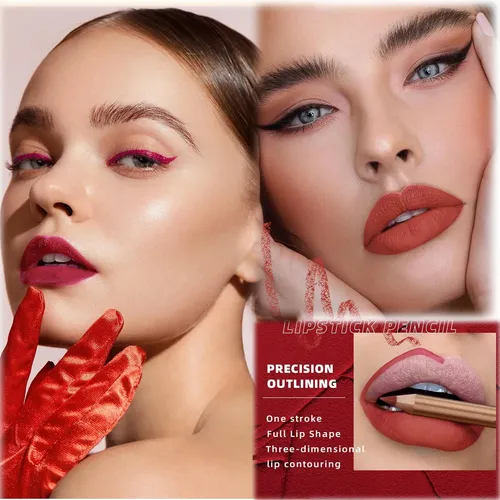 Denestup Set 12 Lápices Delineador Labial Mate Waterproof