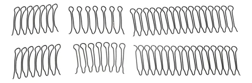 Juego De 3 Peinetas Con Pinzas Para El Cabello Twist Fashion