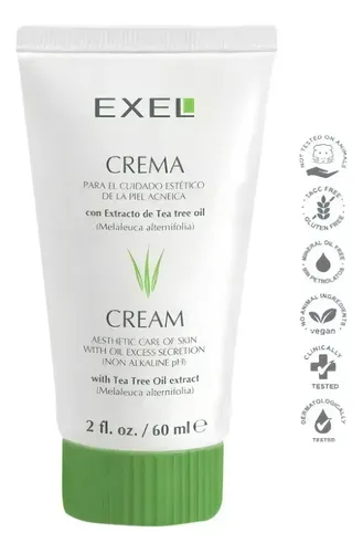 Crema Facial Exel Piel Grasa Acne Con Tea Tree Oil X 60ml.