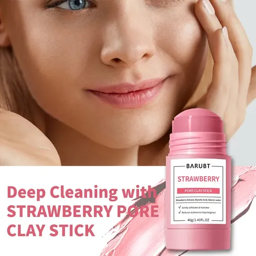Mascarilla Limpiadora Facial Hidratante De Barro De Fresa