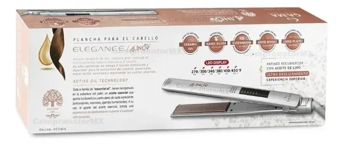 Planchita De Pelo Gama Elegance Essential Oils Lino Led
