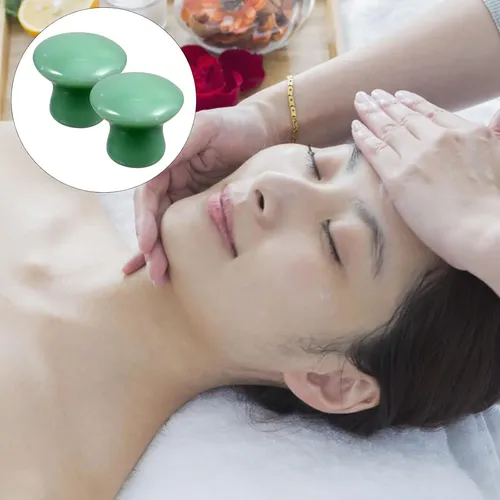 Set 4 Gua Sha Jade Verde Masaje Facial Spa