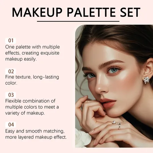 #03 Conjunto Combinado De Paleta De Maquillaje,1set