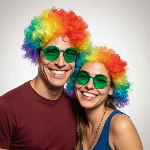 Peluca Payaso Rulos Multicolor X 1 Fiesta Cotillon Carioca