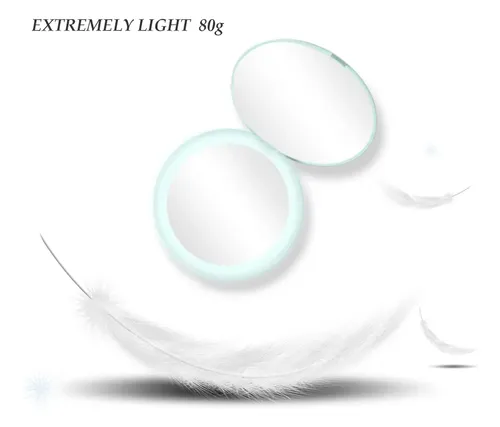 Espejo De Maquillaje Led Con Aumento De 10x, Portátil