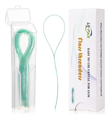 Hilo Dental Pasahilos Verde X50 Unidades Oral