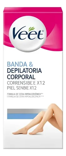 Veet Banda Depilatoria Corporal Piel Sensible X12