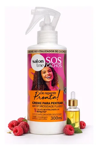 Crema De Peinar Sos Cachos Antiporosidad Salon Line X 300 Ml