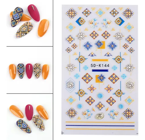 Lindas Pegatinas De Uñas En Relieve 5d, Decoración 5d-k144