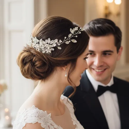 Cxrb Diadema Nupcial Con Flores Y Perlas – Elegancia Para Cb