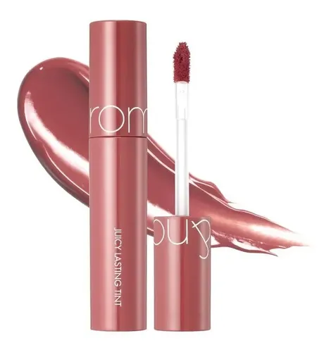 Labial Líquido Rom&nd Juicy Lasting Tint en Tono Pink Pumpkin