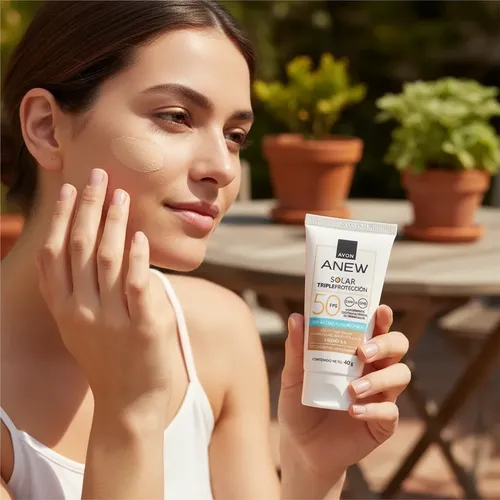 Avon Anew Protect Solar Medio 3.0 Facial Fps50 C/hialuronico