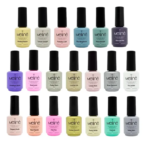 Meline X 20 Esmaltes Gel On-off Color Semipermanente Uñas 3c