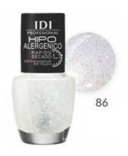 Idi Esmaltes Hipoalergenicos Rápido Secado Tonos Color 86 GLAM WHITE