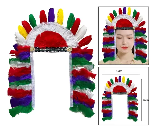 Tocado De Plumas, Diadema, Accesorios De Disfraz