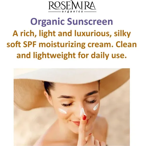 Crema Solar Facial Orgánica Rosemira 28.35 G Spf 20