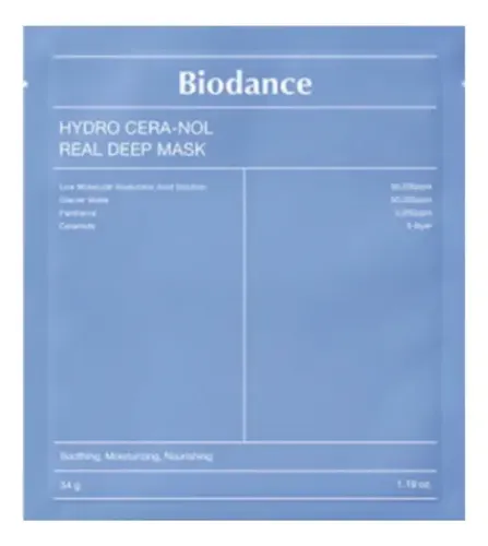 Biodance Hydro Cera-nol Real Deep Mask- Mascarilla Profunda Hidratante Pack de 4 unidades