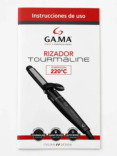 Rizador De Cabello Gama Tourmaline Profesional 33mm Barril Cerámico 220°C Nano Silver Auto Bivolt Cable Giratorio Pinza Sujetadora Ideal Para Ondas Amplias Rulos Definidos Uso Profesional Y Hogar