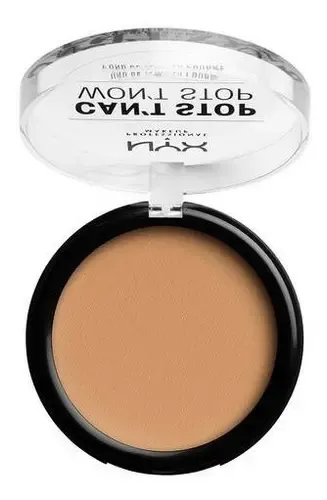 Base de Maquillaje en Polvo NYX Can’t Stop Won’t Stop para un Acabado Mate Aterciopelado Tono Soft Beige