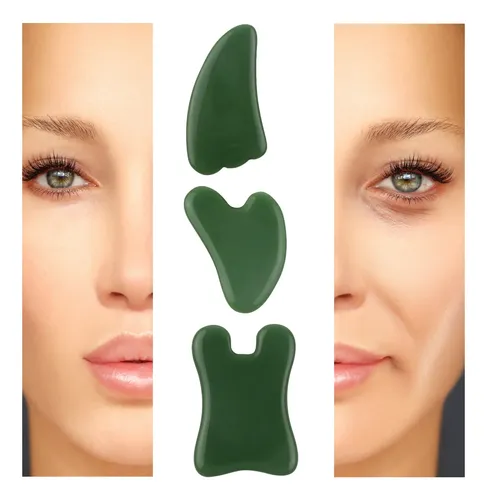 Juego De Herramientas De Masaje Jade Gua Sha, Kit De &uf