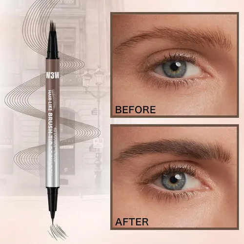 Lápiz Para Cejas W3w 4d Marrón Medio