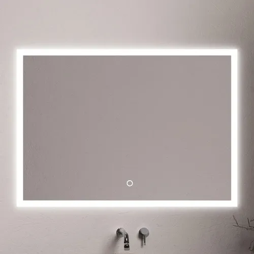 Espejo Rectangular Horizontal Led Touch Gloa Marco Pulido