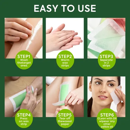 Depilación Corporal Y Facial Wax Strips Evervines, 60 Unidad