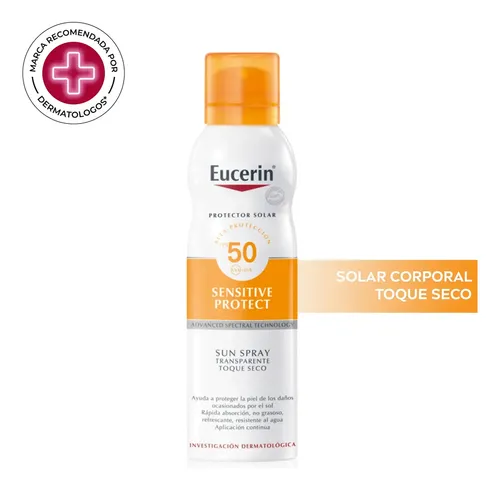 Eucerin Sun Fps50+ Spray Toque Seco Corporal X 200 Ml