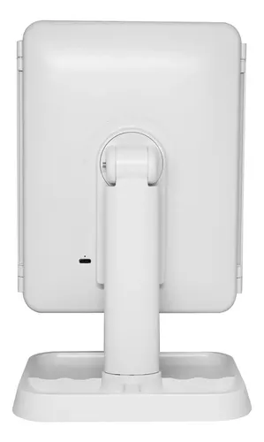 Espejo Para Maquillaje Blanco Con Luz Led Carga Usb E154