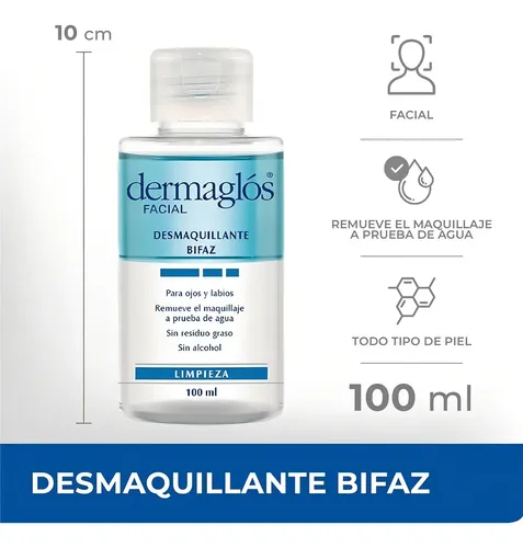 Loción Desmaquillante Dermaglós Facial para Ojos 120 mL