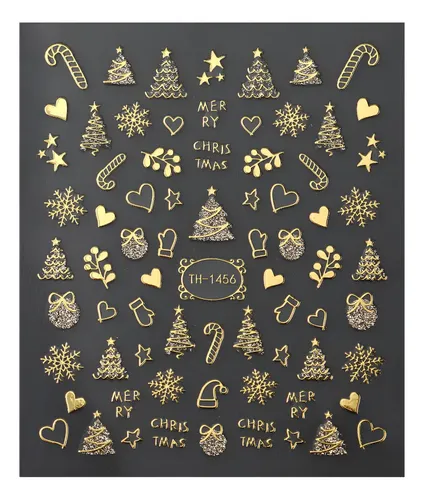 Pegatinas Adhesivas For Uñas Con Diseño De Copos De Nieve V