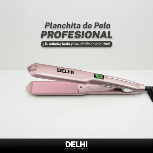 Plancha De Pelo 6 Niveles Cerámica Delhi 40w Cabello Seco