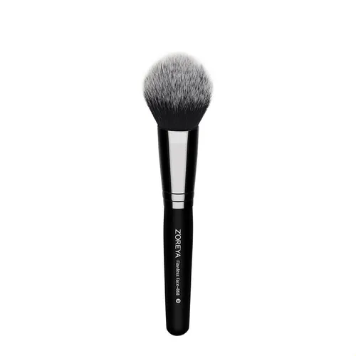Set Brochas Maquillaje Negro Base Polvo Rubor Completo