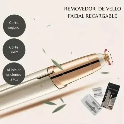 Depilador Lapiz De Cejas Y Vello Facial Recargable Luz Usb