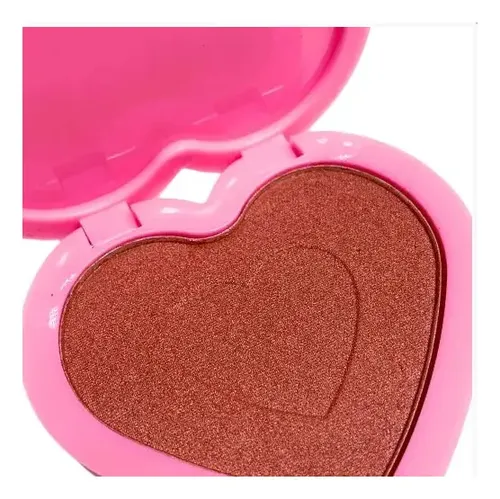 Blush Compacto Corazon Dopamine Mate O Satinado Ruby Rose