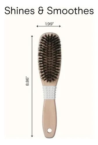 Cepillo De Pelo Conair Boar Bristle Para Mujer, Desenredante Rojo
