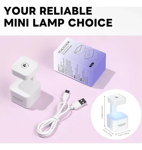 Lámpara Uv/led Mini Para Uñas En Gel Peacecolor