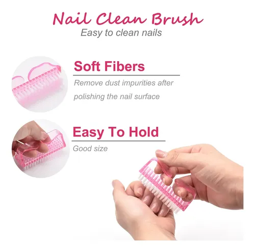 Hoewina Kit Quita Esmalte Gel 10 Clips Rosa