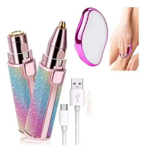 Depilador Facial  2 En 1 Recarga + Depilador Cuerpo Exfolia