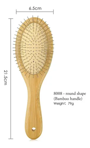 Tt Juego De Cepillos De Pelo De Madera De Haya Natural De T