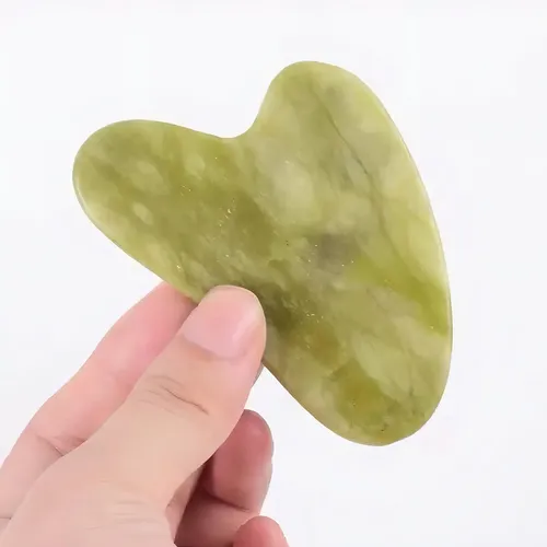 Masajeador Facial Guasha Jade Marca Baibao Rosto X10 Verde