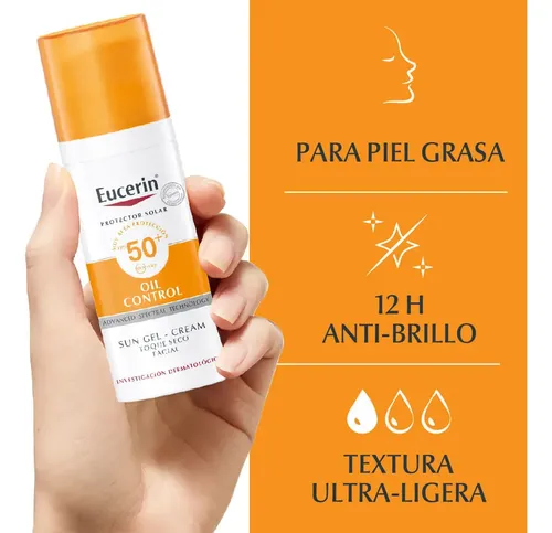 Protector Solar Facial Eucerin Oil Control Gel Fps 50 50 Ml