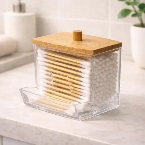 Organizador Cotonetes Acrilico Zeva Transparente