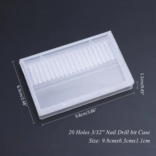 Caja Transparente De Brocas Para Limas De 3/32 Pulgadas