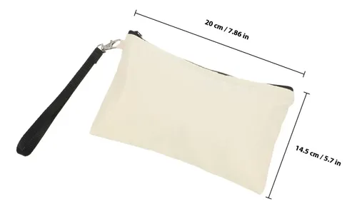 10 Juegos Bolsa De Maquillaje De Lona Color Claro Con