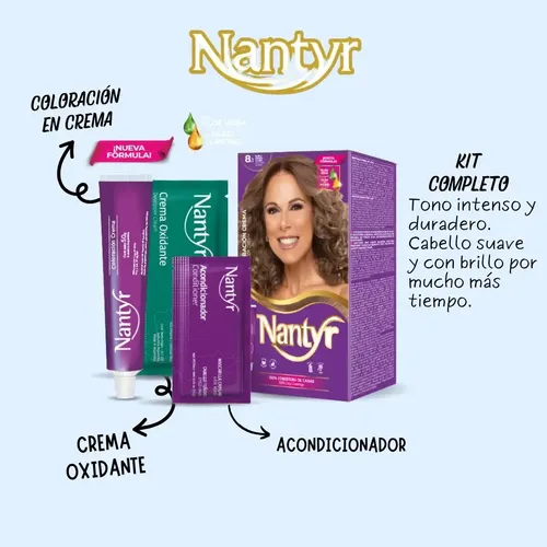 Coloración En Kit Nantyr X 3 Unidades Tono 10.21 rubio extra claro violeta ceniza
