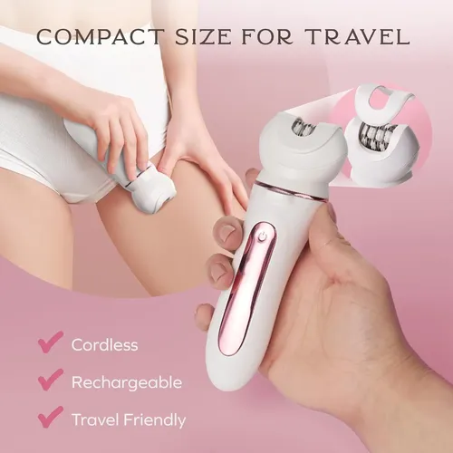 Depiladora Eléctrica Recargable 5 En 1 Ipx6 Para Mujer, De R