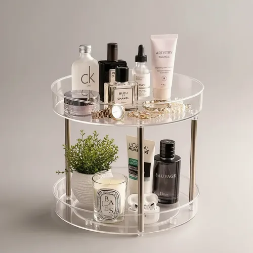 Organizador Giratorio Acrilico Cosmeticos Cocina Baño Maquil