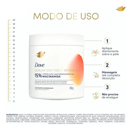 Sérum corporal hidratante intensivo Dove con niacinamida, 450 g