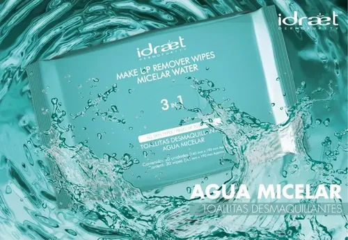 Toallitas Desmaquillantes Agua Micelar 3en1 Calmante Idraet.